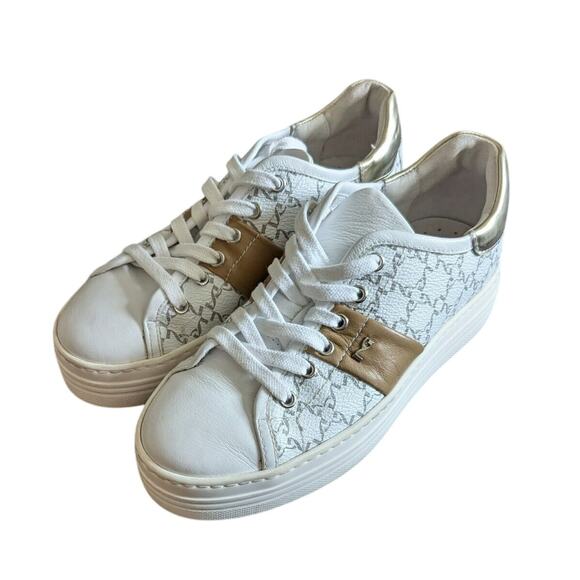 NeroGiardini Leather Logo Skater Womens White Sneakers Size US5.5-6 EU36 - Picture 1 of 15